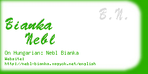 bianka nebl business card